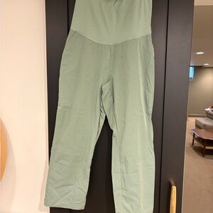 GAP Sage Green Cropped Maternity Pants - L